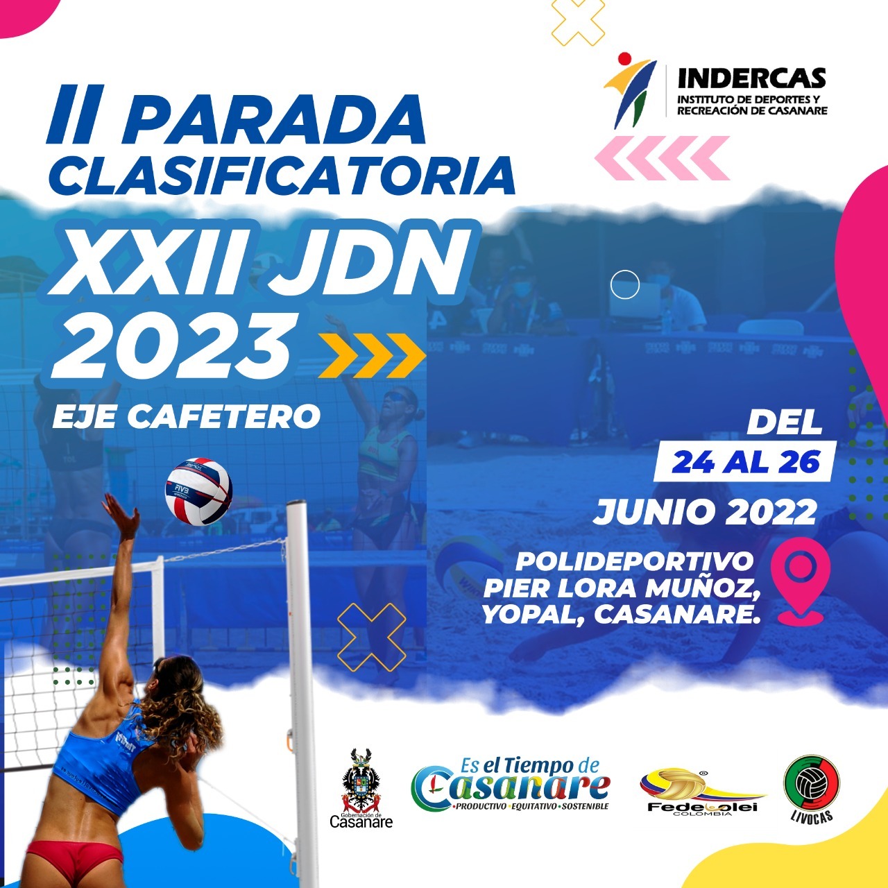 VOLEIBOL PLAYA DEL QUINDÍO BUSCA PUNTOS PARA CLASIFICAR A JUEGOS DEPORTIVOS NACIONALES 2023